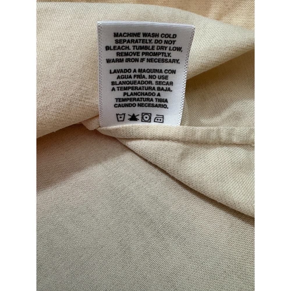 Nat Nast Silk Cotton Palm Leaf‎ Camp Shirt XL Beige Resort - Picture 8 of 12